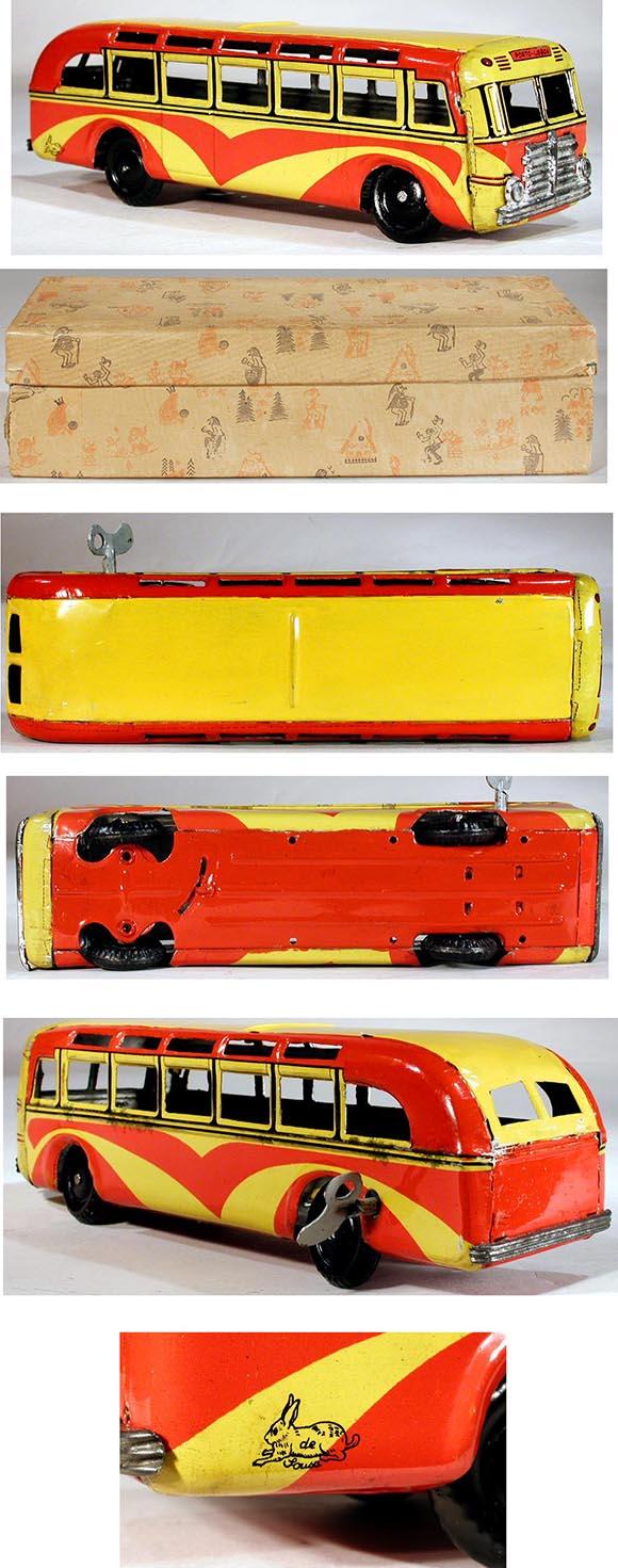 c.1948 de Lousa, Mechanical Tinplate Bus in Original Box